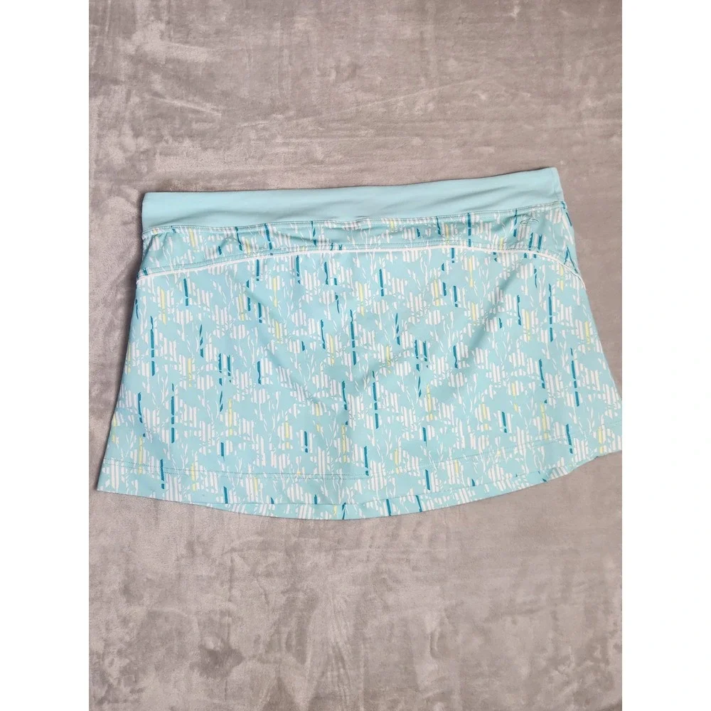CG by Champion Womens XL‎ Activewear Skirt Skort Light Blue Floral  Tennis Golf